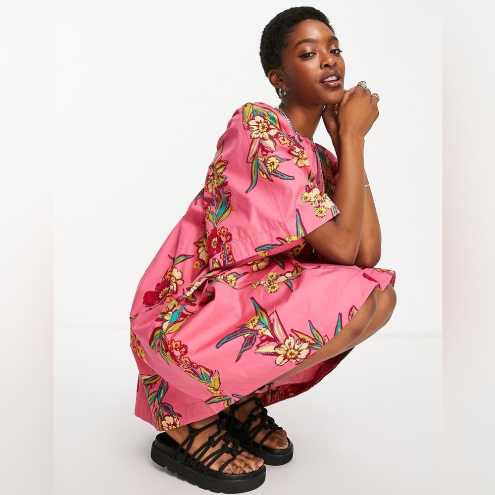 Free People “Jodie” Mini Tunic Floral Dress